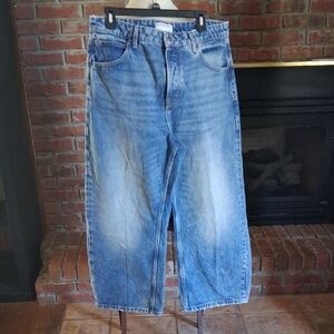 We The Free Wide Leg Blue Jeans